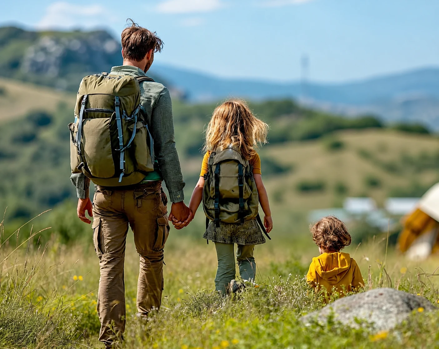 The family who runs Casteltesino Camping