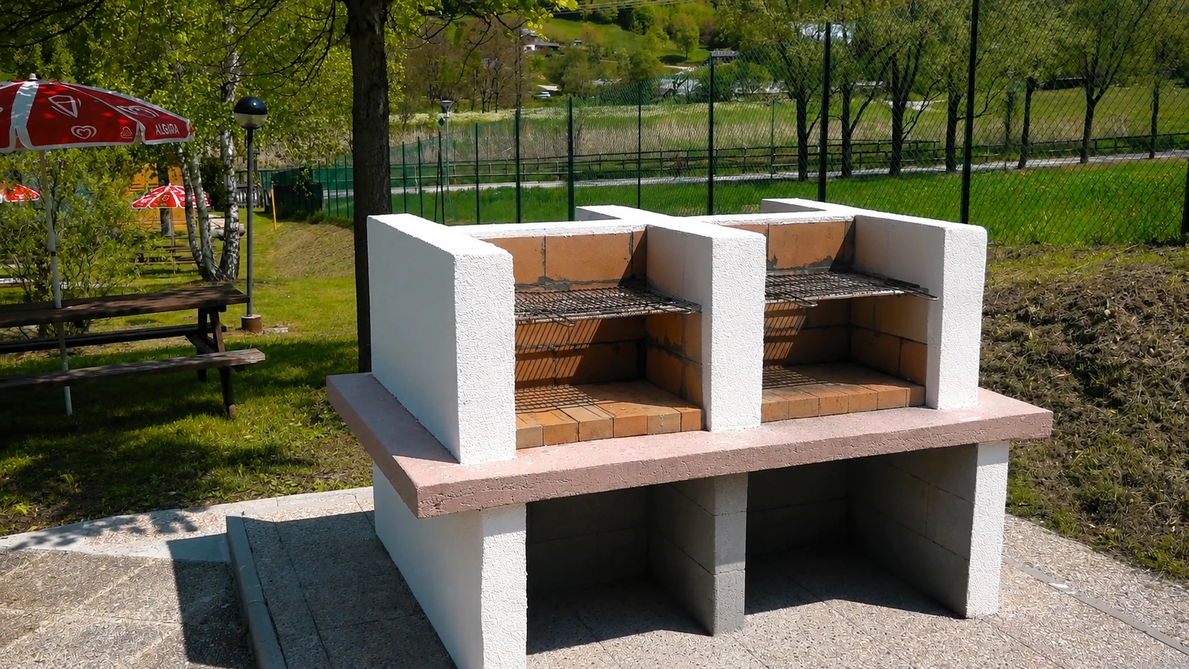 Outdoor barbecue area