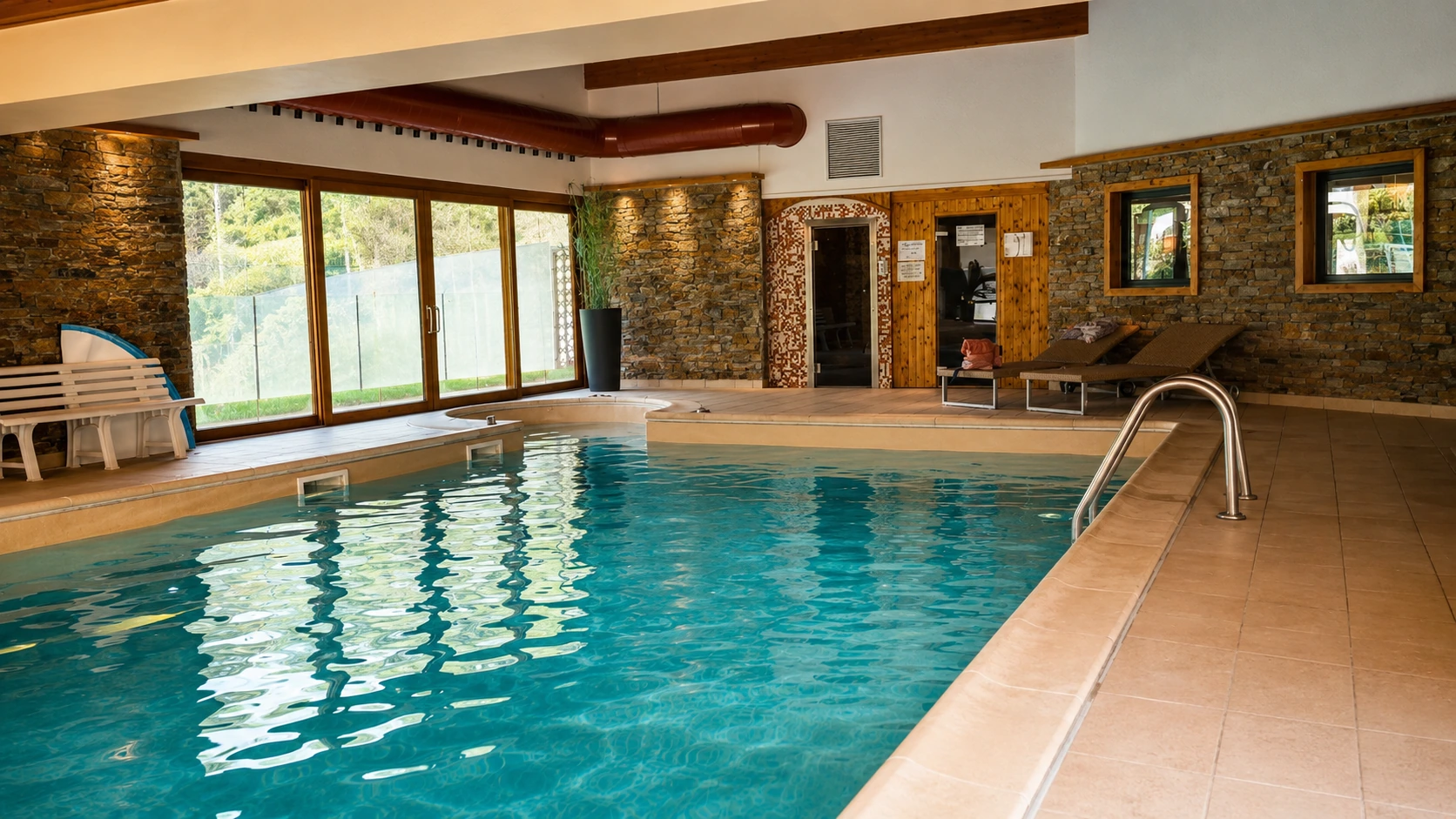 Indoor pool with relaxation area